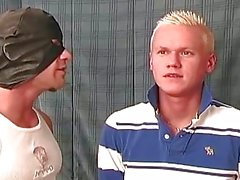 Horny blonde gay fucked by a older guy