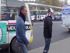 Грудастая рыжая Blowjob в парк