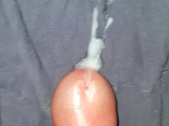 Cumshot uncut cock