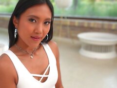 POV - Cute asian pornstar hopeful May Thai demos her skill