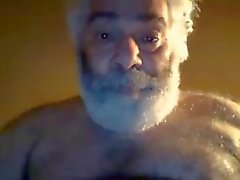 Hairy com tesão Nova Iorque Bear paizinho masturba na webcam