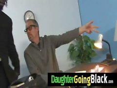 My daughter is fucked hard by my black friend 12