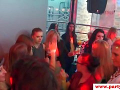 Party babes sucking cock at orgy party