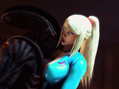 pornô alienígena de Samus de Aran sobre o planeta