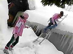 Beautiful Lesbians Fuck In The Snow