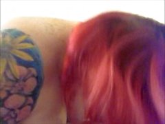 Tatted BBW Sucking BBC