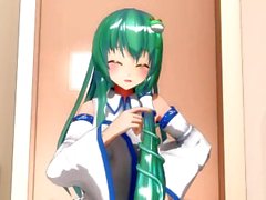 Sanae Kochiya. (Salle de bains Fellation)