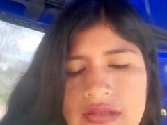 very beautiful cute teen being mastubated man in tuk tuk869