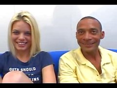 Blonde cutie get a monster cock creampie