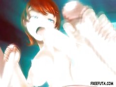 Hentai girl gets fucked by shemale