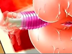 3D Teen Get analsex Orgasms med Toys !