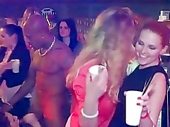 Party cuties fucking for the first time on camera
