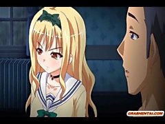 Schoolgirl anime cutie big titty fucking