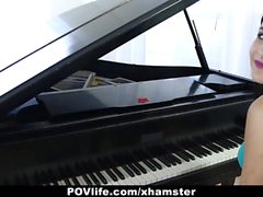 Povlife - Hot Brunette Fucked On Piano