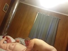 Me and my sexy bbw wife woke her up from her afternoon nap