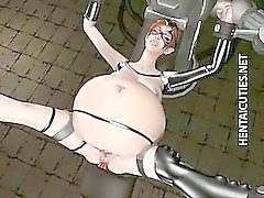 Abgedeckter 3D Hentai Schlampe wird Cumshot