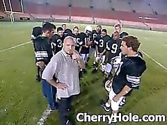 Football Team Gangbangs Cheerleader - CherryHole