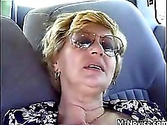 Grandma Fingered Fucked In The Car