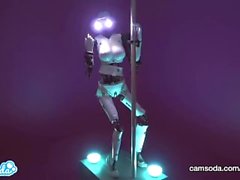CamSoda - Sex Robot cam tyttö twerks ja orgasmeja