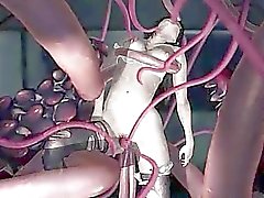 3D Tentacles Destroying a Teen Pussy!