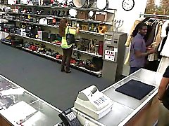 Jenny screaming loud as she gets fucked in a pawn shop