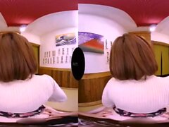 POV VR com enorme menina japonesa de peito - mamas asiáticas
