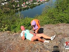 Heta porrstjärnan avsugning och cumshot