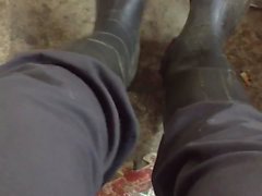 Extra mocassim botas de borracha morna