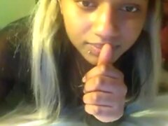 Amateur webcam girl stripping and fingering