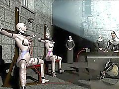 Aberração 3D do de BDSM da pornografia !