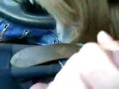 Gorgeous girlfriend driver seat blow