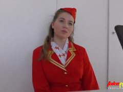 bella stewardess ha forte cazzo massiccio