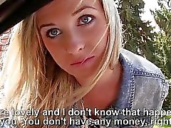 Gulligt blond tonåring Vinna vass sex för att kontanter