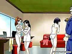 Sexy hentai babes get horny taking their