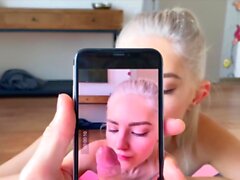 Eva Elfie - downblouse yoga con Eva